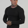 SikSilk - Black Long Sleeve T-Shirt